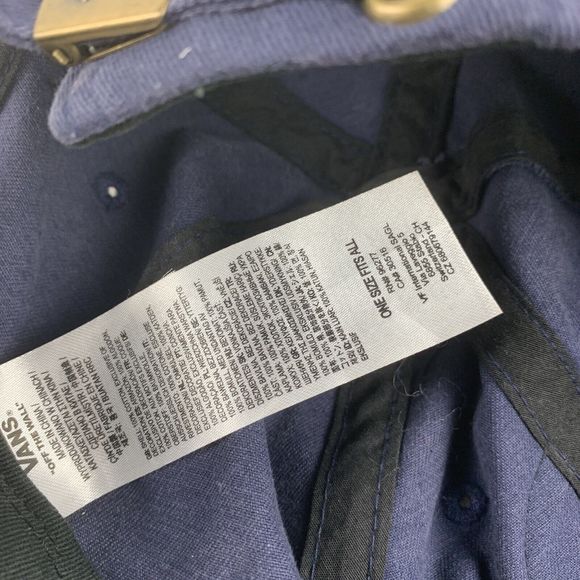 Vans Off The Wall Palm Trees Courtside‎ Hat Curved brim Navy blue adjustable Cap - Picture 8 of 9